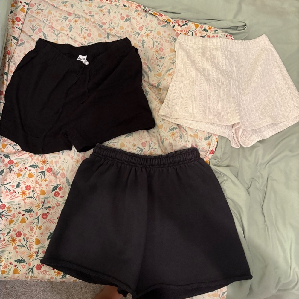 Stylish Women's Black and White Shorts Set